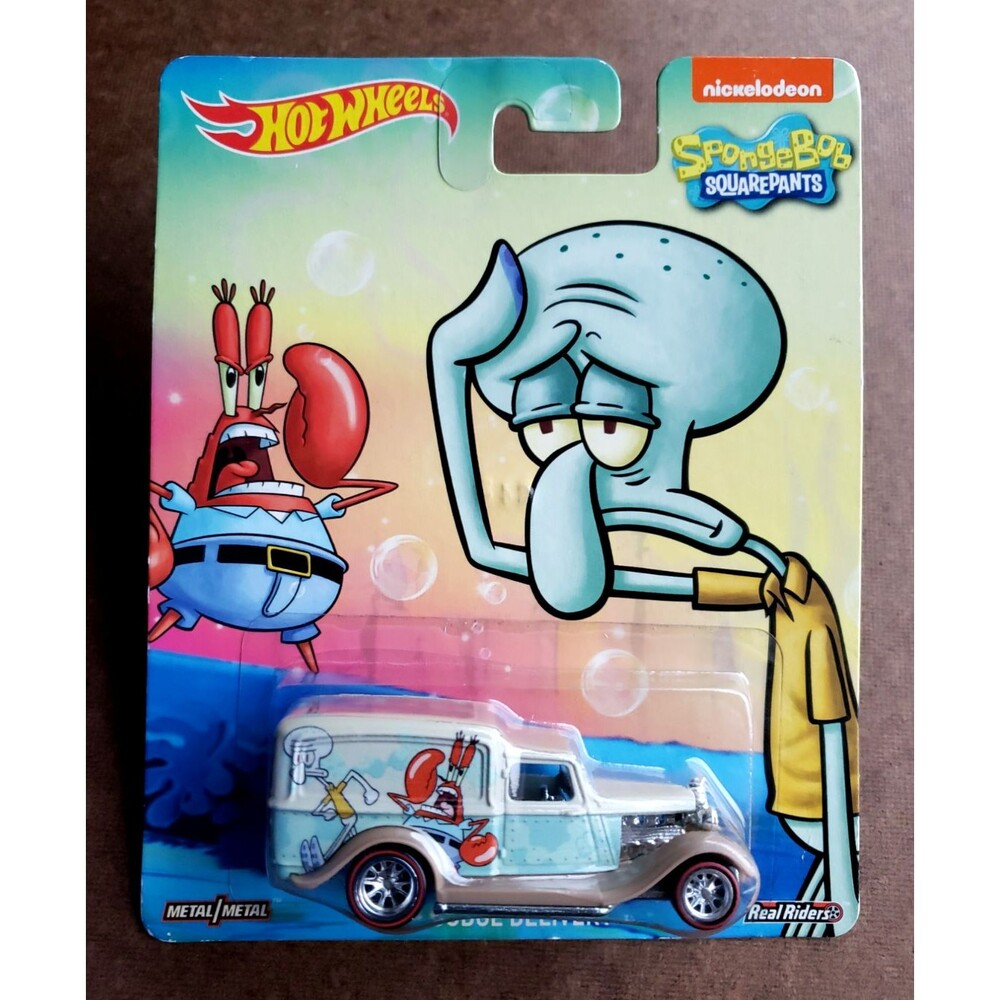 Hot Wheels '34 DODGE DELIVERY Silver & Blue Pop Culture Sponge Bob  Square Pants